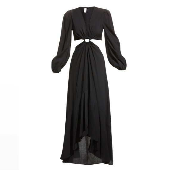 NWT $395 SIMKHAI Jaelynn Puff-Sleeve Cutout Maxi Dress in size Small! - Picture 5 of 5